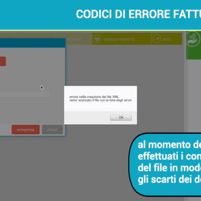 codici errori fattura elettronica